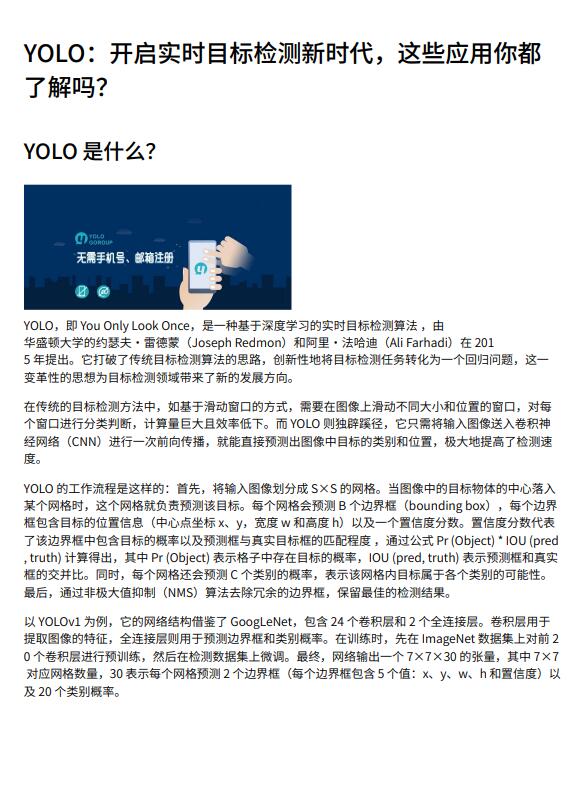 【計(jì)算機(jī)視覺(jué)】YOLO實(shí)時(shí)目標(biāo)檢測(cè)算法綜述：原理、特點(diǎn)、應(yīng)用領(lǐng)域及發(fā)展趨勢(shì)分析 PDF 下載 圖1