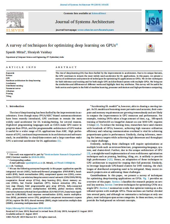 深度學(xué)習(xí)面向GPU架構(gòu)的深度神經(jīng)網(wǎng)絡(luò)訓(xùn)練與推理優(yōu)化技術(shù)綜述：?jiǎn)螜C(jī)與分布式系統(tǒng)下的性能加速方法研究 PDF 下載 圖1